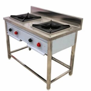 Stainless Steel Two Burner Cooking Range