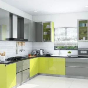 Stainless Steel L Shape Modular Kitchen